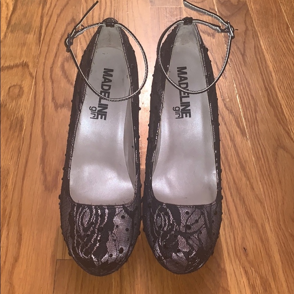 Lace Embroidered Heels